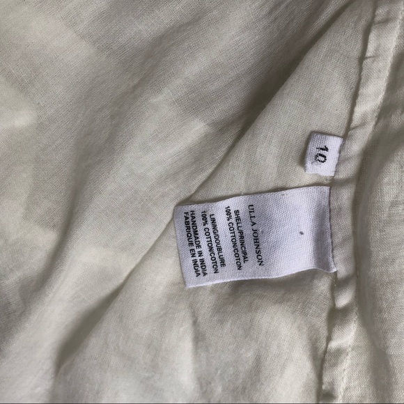 Ulla Johnson White Dress Midi Lace Eyelet Tassels Prairie Madison US 10 - Picture 11 of 11